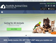 Tablet Screenshot of foothillsanimalclinicnc.com